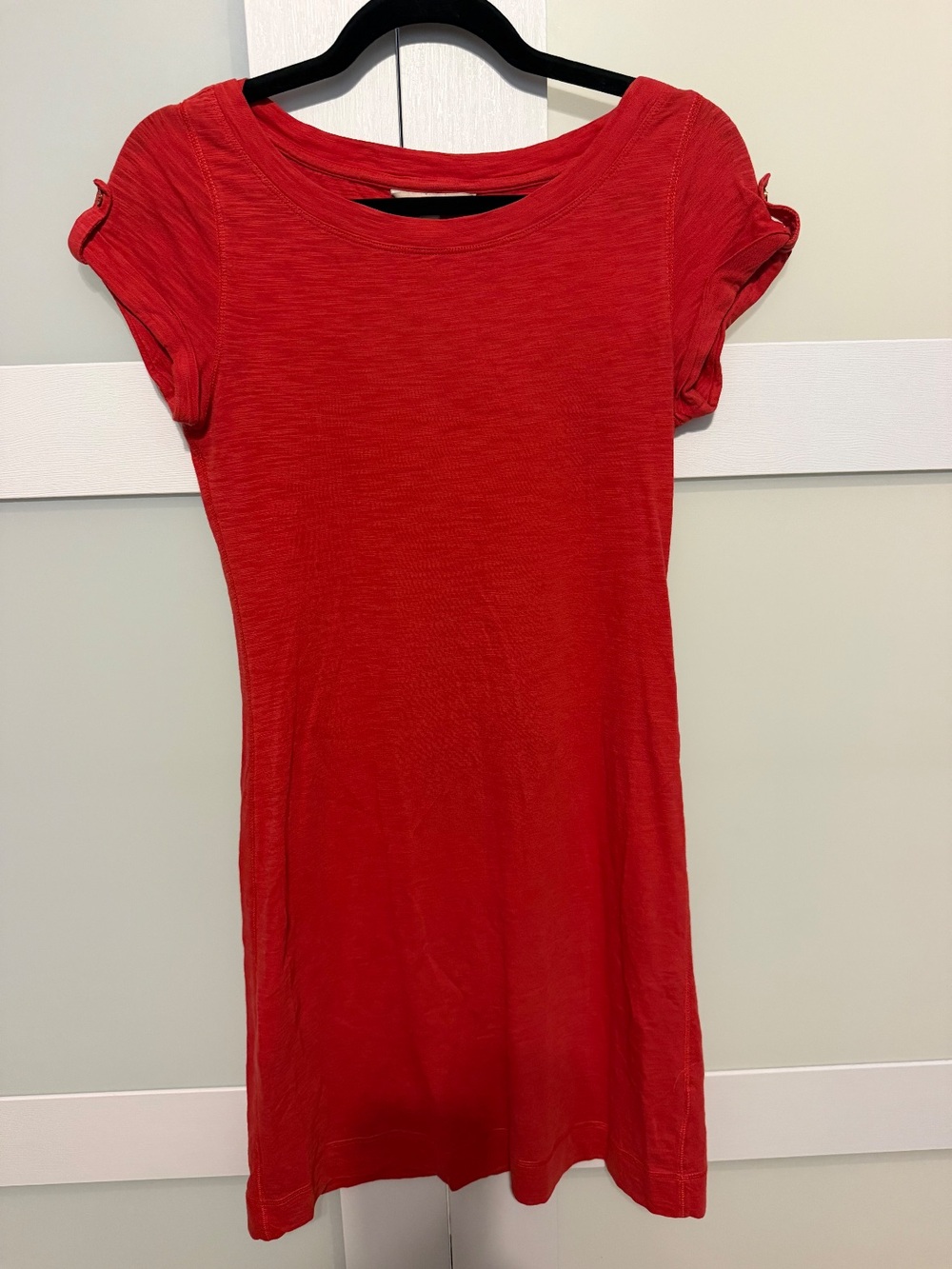 Banana Republic Red Cap Sleeve T-Shirt Dress XS